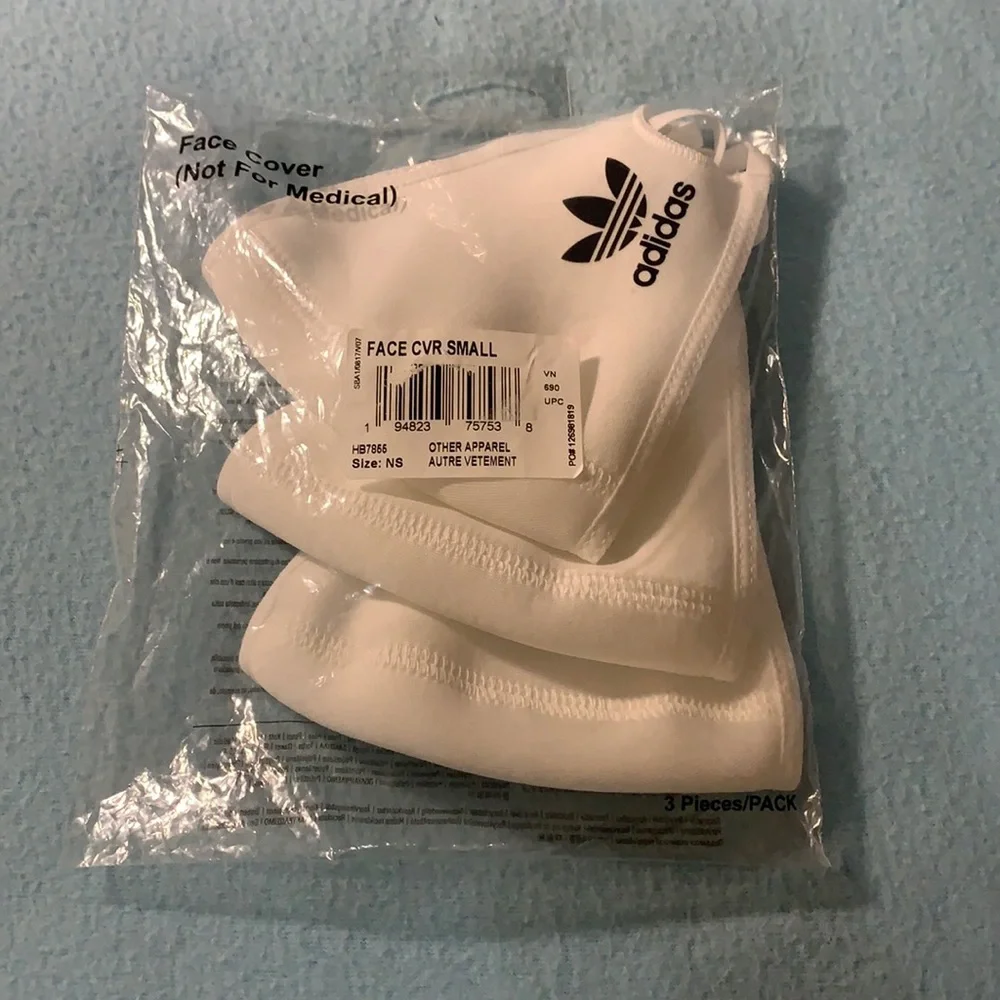 ADIDAS 3/set Unisex FACE COVER - Size S